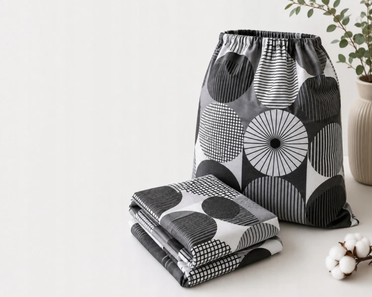 Pościel 160x200 Bawełna 100% + 4 Poszewki Geometryczna + GRATIS worek